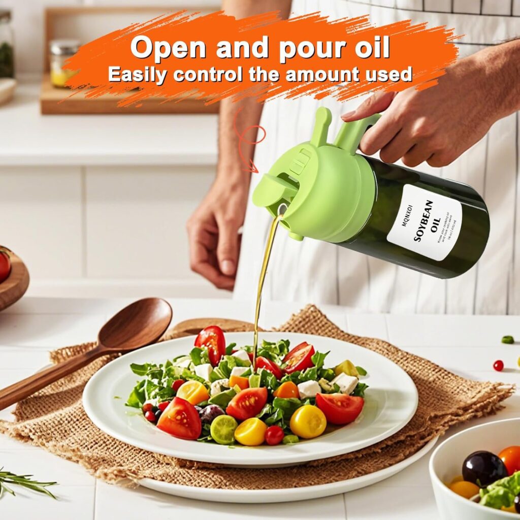 2 in 1 Glass Oil Sprayer Dispenser, 470ml Glass Olive Oil Sprayer,Cooking Oil Sprayer,Salad,16oz Oil Sprayer for Oil Bottle - Kitchen Gadgets 2 in 1 Glass Oil Sprayer Dispenser, 470ml Glass Olive Oil Sprayer,Cooking Oil Sprayer,Salad,16oz Oil Sprayer for Oil Bottle - Kitchen Gadgets