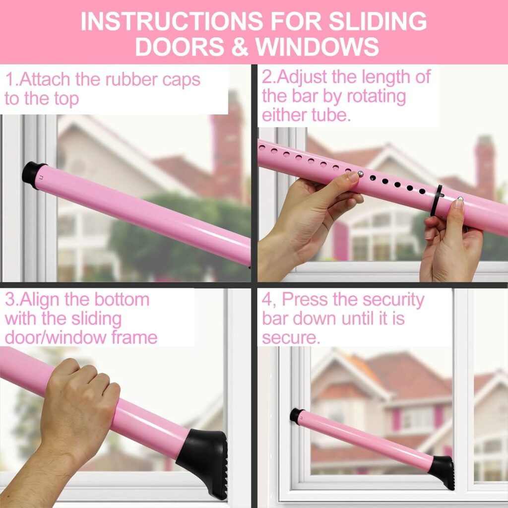 AceMining Upgraded Door Security Bar Sliding Patio Bar, Heavy Duty Stoppers Adjustable Jammer for Home, Apartment, Travel (1 Pack,White) AceMining Upgraded Door Security Bar Sliding Patio Bar, Heavy Duty Stoppers Adjustable Jammer for Home, Apartment, Travel (1 Pack,White)