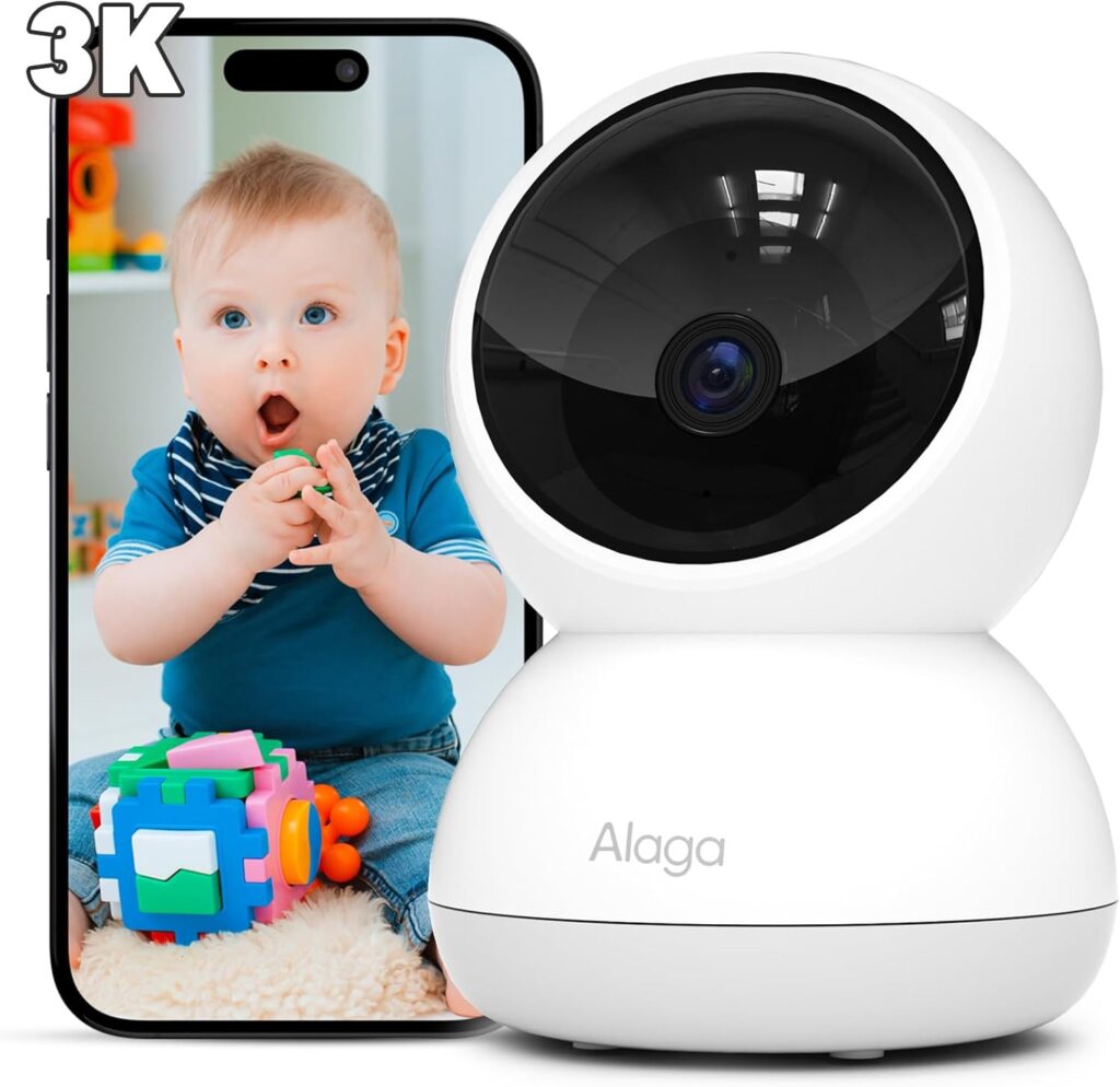 Alaga Security Camera for Home 5MP,5G and 2.4G WiFi,360° Pan 3K Human Pet Motion AI,Night Vision, Speaker,Compatible with Alexa and Google Assistant Alaga Security Camera for Home 5MP,5G and 2.4G WiFi,360° Pan 3K Human Pet Motion AI,Night Vision, Speaker,Compatible with Alexa and Google Assistant