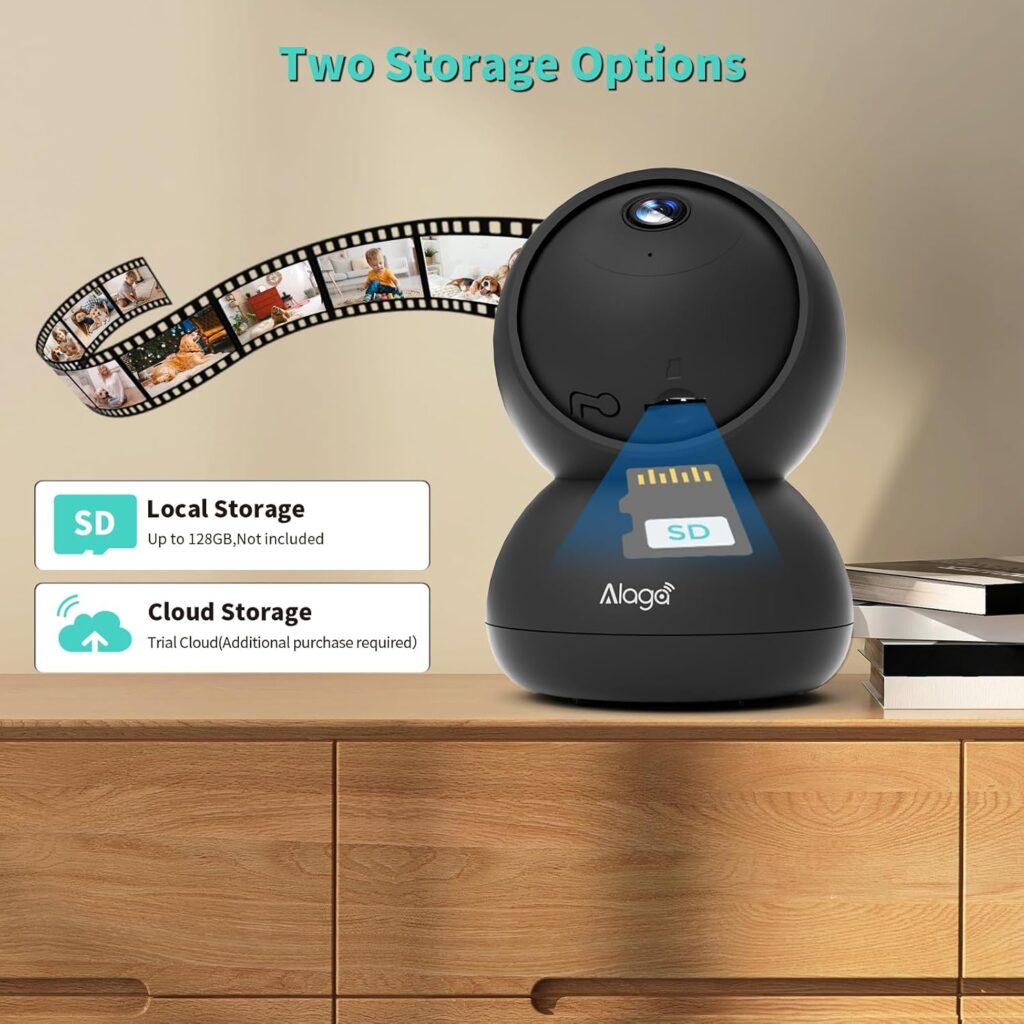 Alaga Security Camera for Home 5MP,5G and 2.4G WiFi,360° Pan 3K Human Pet Motion AI,Night Vision, Speaker,Compatible with Alexa and Google Assistant Alaga Security Camera for Home 5MP,5G and 2.4G WiFi,360° Pan 3K Human Pet Motion AI,Night Vision, Speaker,Compatible with Alexa and Google Assistant