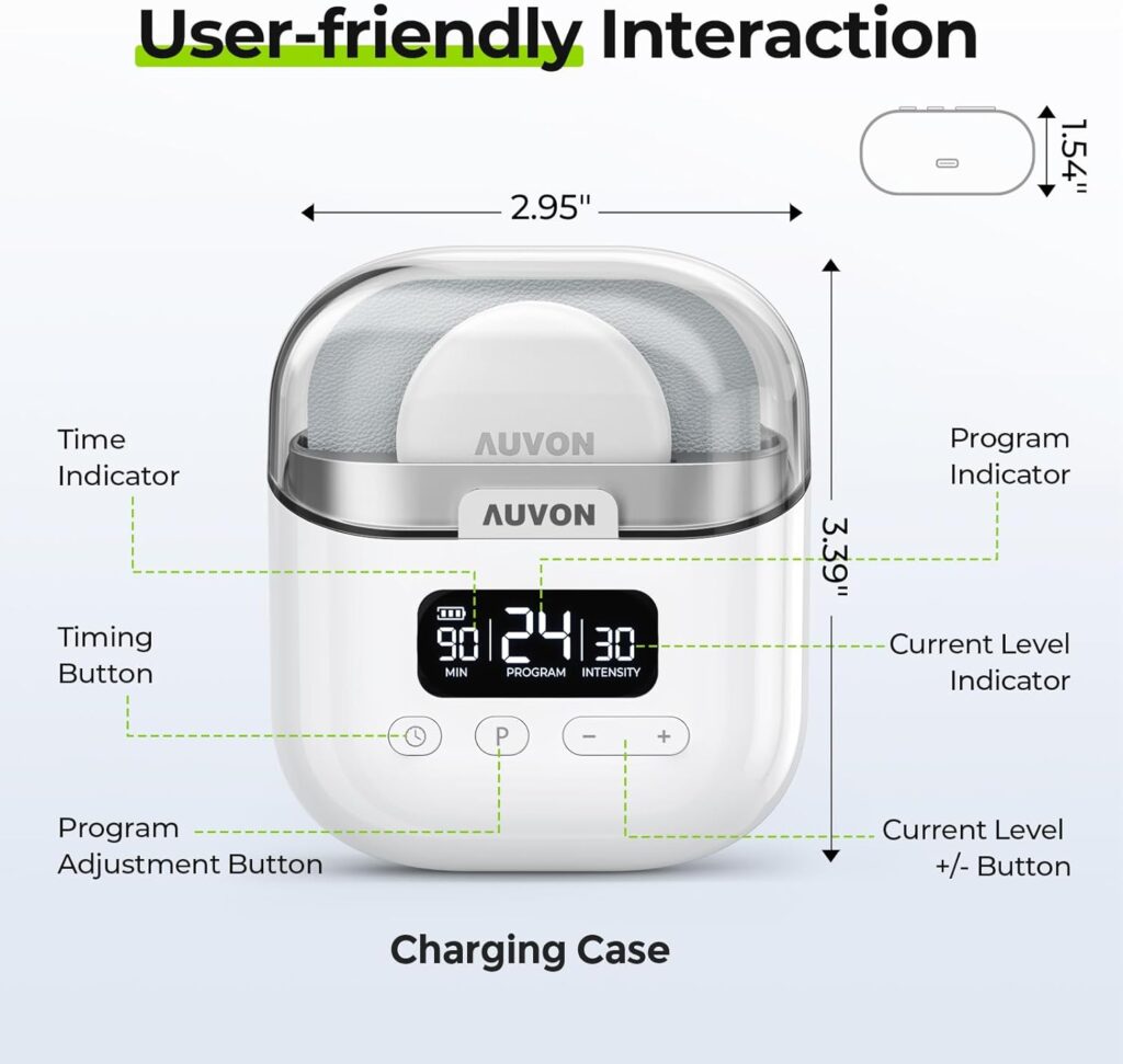 AUVON Wireless 24 Modes TENS Unit Muscle Stimulator for Pain Relief, Smart Rechargeable TENS Machine with Dual Size 6 TENS Pads for Physical Therapy, Pocket-Size TENS Device for Shoulder Back Pain AUVON Wireless 24 Modes TENS Unit Muscle Stimulator for Pain Relief, Smart Rechargeable TENS Machine with Dual Size 6 TENS Pads for Physical Therapy, Pocket-Size TENS Device for Shoulder Back Pain