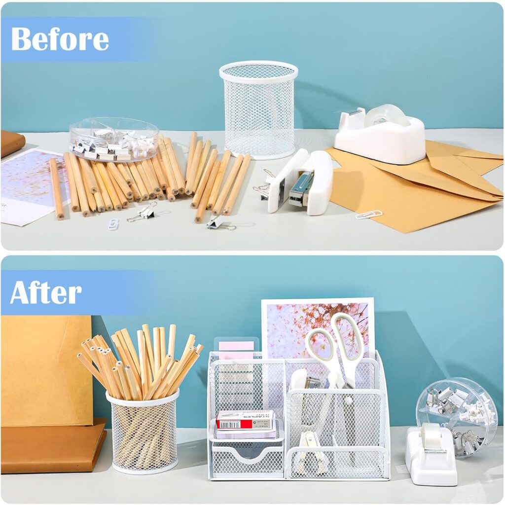 Black Desk Organizer and Accessories, Black Desk Asccessories Office Supply Kit Include Mesh Desktop Organizer Stapler 1000 Staples Tape Dispenser Pen Holder Staple Remover Clips Ruler Scissors Black Desk Organizer and Accessories, Black Desk Asccessories Office Supply Kit Include Mesh Desktop Organizer Stapler 1000 Staples Tape Dispenser Pen Holder Staple Remover Clips Ruler Scissors