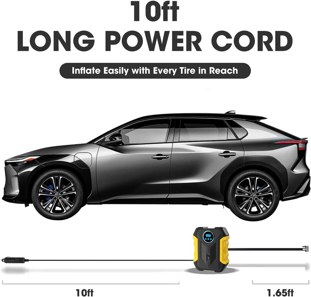 Digital Air Compressor for Car Auto Pump Portable Tire Inflator with LED Light DC 12V Digital Air Compressor for Car Auto Pump Portable Tire Inflator with LED Light DC 12V