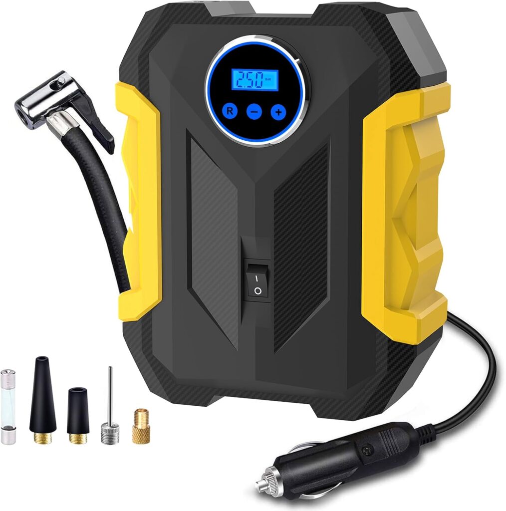 Digital Air Compressor for Car Auto Pump Portable Tire Inflator with LED Light DC 12V Digital Air Compressor for Car Auto Pump Portable Tire Inflator with LED Light DC 12V