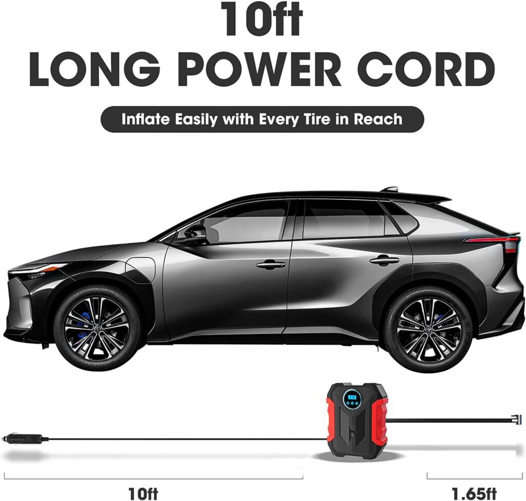 Digital Air Compressor for Car Auto Pump Portable Tire Inflator with LED Light DC 12V Digital Air Compressor for Car Auto Pump Portable Tire Inflator with LED Light DC 12V