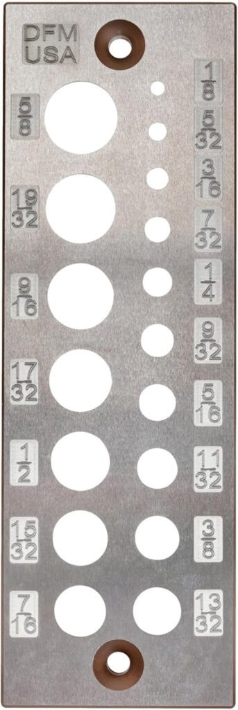 Doweling Tool - Premium Dowel Maker Tool, Versatile Dowel Plate, High-Grade A2 Steel for Woodworking, Made in USA - English 17 Holes, Multi-Size Doweling Tool - Premium Dowel Maker Tool, Versatile Dowel Plate, High-Grade A2 Steel for Woodworking, Made in USA - English 17 Holes, Multi-Size