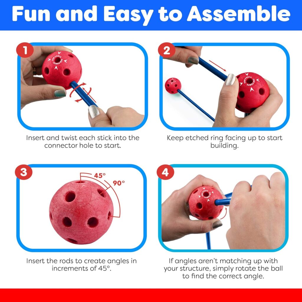 Fun Forts Glow Fort Building Kit for Kids - 81 Pack Glow in The Dark STEM Building Toys Indoor Outdoor Play Tent for Kids Construction Toys with 53 Rods and 28 Spheres Fun Forts Glow Fort Building Kit for Kids - 81 Pack Glow in The Dark STEM Building Toys Indoor Outdoor Play Tent for Kids Construction Toys with 53 Rods and 28 Spheres