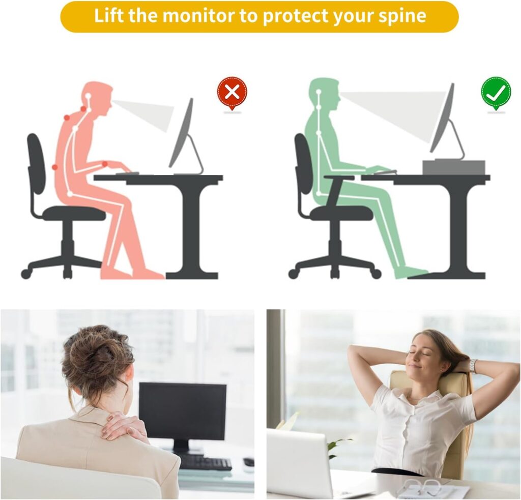 gianotter Monitor Stand Riser, Desk Organizer with Drawer and Pen Holder, 2-Tier Computer Stand, Office Desk Accessories, Office Organization(Wood) gianotter Monitor Stand Riser, Desk Organizer with Drawer and Pen Holder, 2-Tier Computer Stand, Office Desk Accessories, Office Organization(Wood)