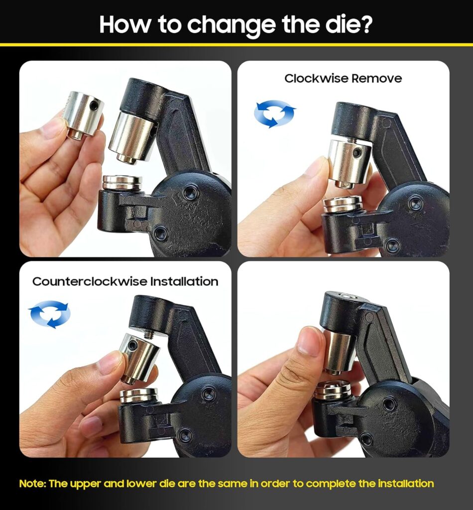 Grommet Tool Kit, 3/8 inch Handheld Eyelet Kit Manual Grommet Press Machine with 500 pcs 10 mm Grommets Grommet Tool Kit, 3/8 inch Handheld Eyelet Kit Manual Grommet Press Machine with 500 pcs 10 mm Grommets