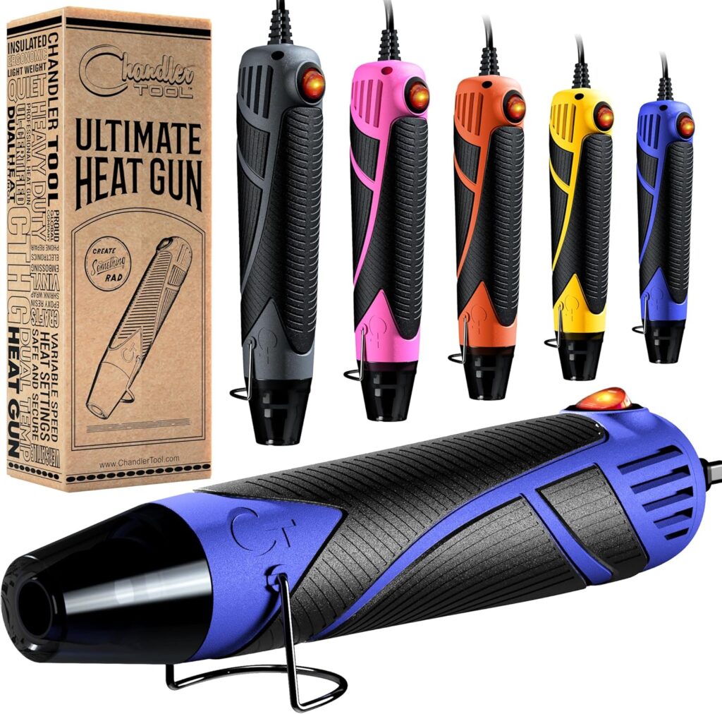 Heat Gun for Crafting, Mini Dual Temp Hot Air Gun Tool for Epoxy Resin, Shrink Wrapping, Vinyl Wrap, Embossing, Electronics, Candle Making, Sublimation, Phone Repair DIY (Grey/Black) Heat Gun for Crafting, Mini Dual Temp Hot Air Gun Tool for Epoxy Resin, Shrink Wrapping, Vinyl Wrap, Embossing, Electronics, Candle Making, Sublimation, Phone Repair DIY (Grey/Black)