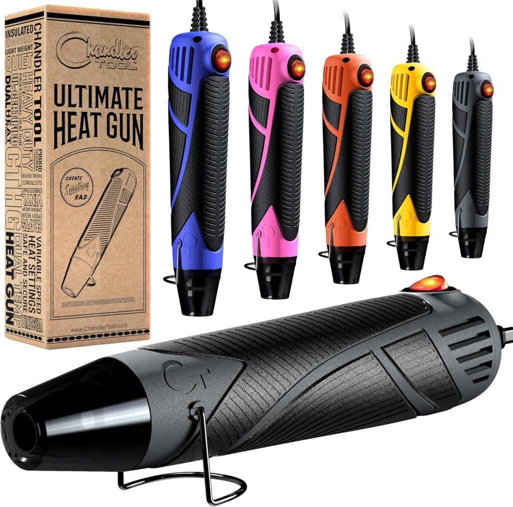 Heat Gun for Crafting, Mini Dual Temp Hot Air Gun Tool for Epoxy Resin, Shrink Wrapping, Vinyl Wrap, Embossing, Electronics, Candle Making, Sublimation, Phone Repair DIY (Grey/Black) Heat Gun for Crafting, Mini Dual Temp Hot Air Gun Tool for Epoxy Resin, Shrink Wrapping, Vinyl Wrap, Embossing, Electronics, Candle Making, Sublimation, Phone Repair DIY (Grey/Black)