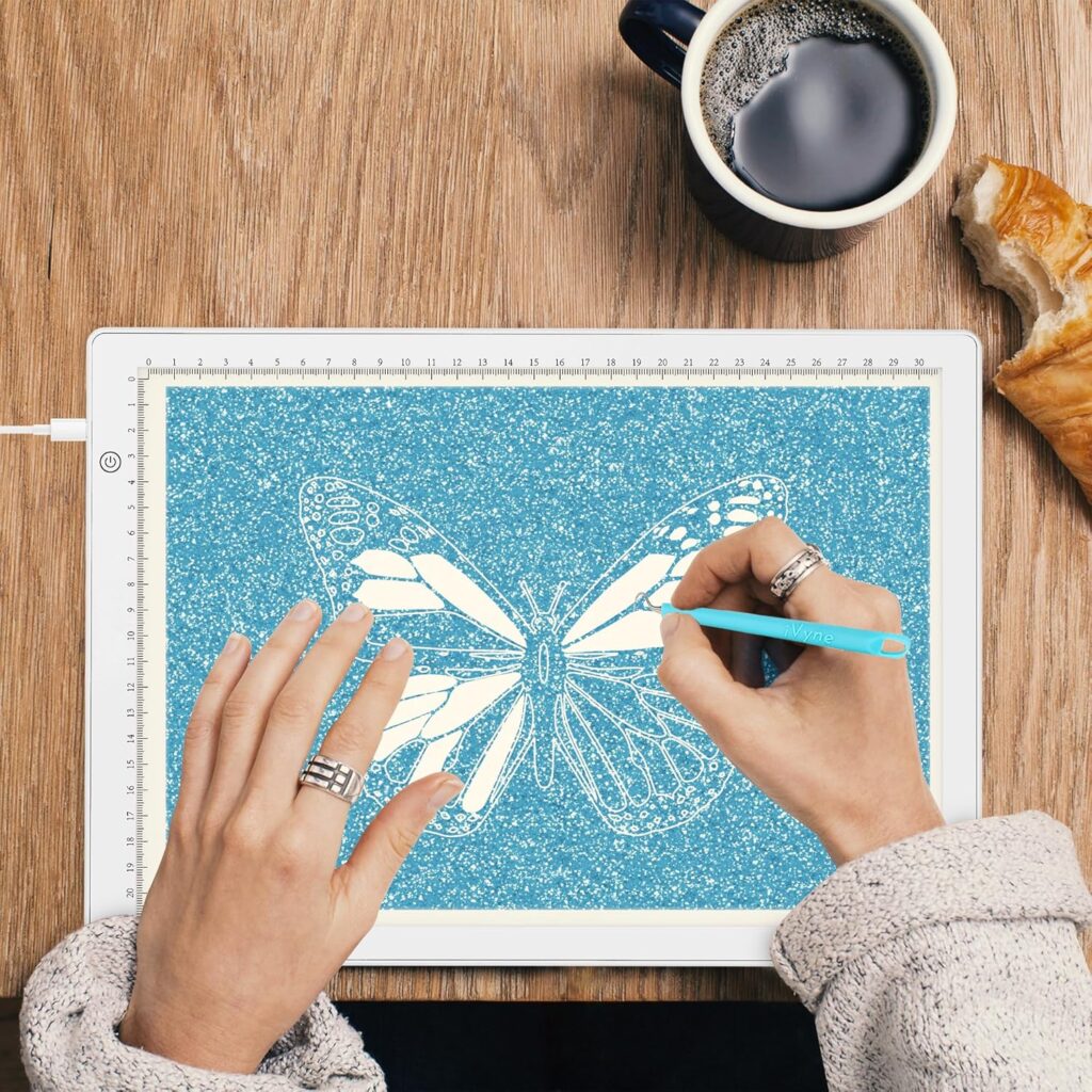 iVyne Rechargeable A4 Light Pad for Tracing Weeding - LED Light Board for Weeding Vinyl - for Cricut Vinyl Weeding Tools - Ultra-Thin Portable - Perfect for Artists Crafters - Pink iVyne Rechargeable A4 Light Pad for Tracing Weeding - LED Light Board for Weeding Vinyl - for Cricut Vinyl Weeding Tools - Ultra-Thin Portable - Perfect for Artists Crafters - Pink