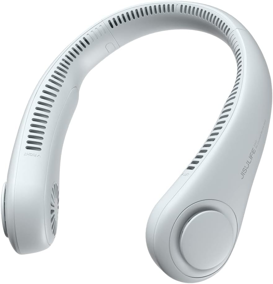 JISULIFE Portable Neck Fan, Hands-Free Bladeless, 5 Speeds, 4000 mAh Battery Operated Wearable Personal Fan, Twistable, Rechargeable, Gift for Women Men-Dark Green JISULIFE Portable Neck Fan, Hands-Free Bladeless, 5 Speeds, 4000 mAh Battery Operated Wearable Personal Fan, Twistable, Rechargeable, Gift for Women Men-Dark Green