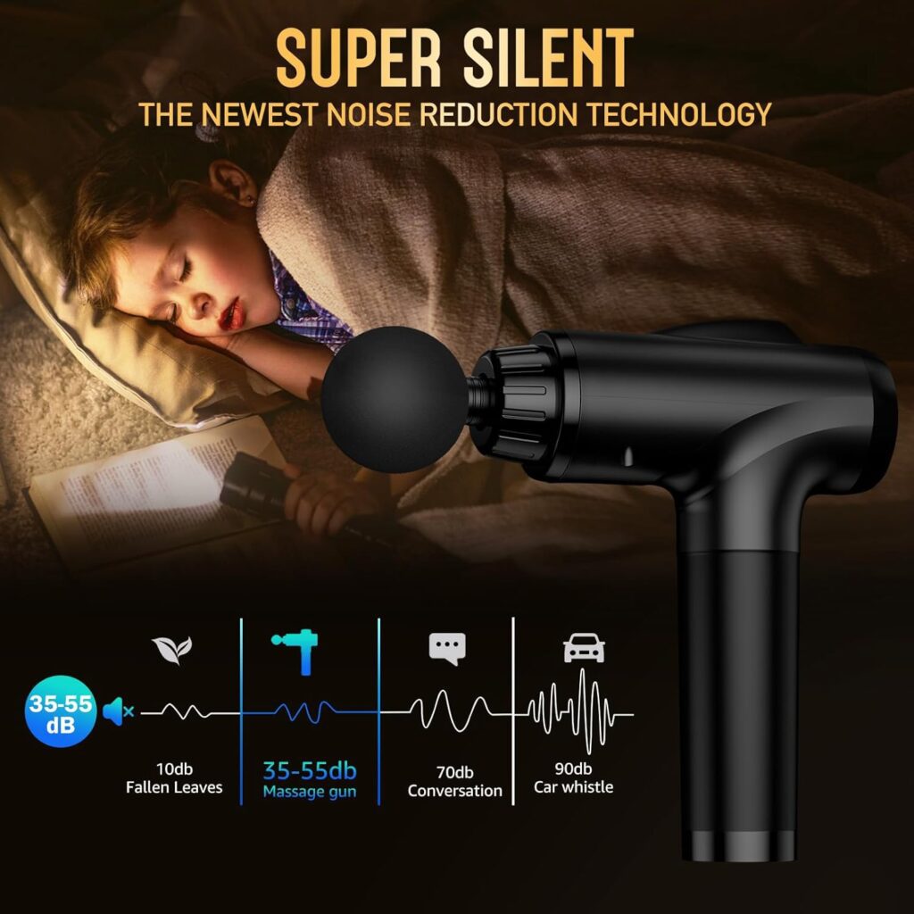 Massage Gun Deep Tissue, Handheld Electric Muscle Massager, High Intensity Percussion Massage Device for Pain Relief with 9 Attachments 30 Speed(Grey) Massage Gun Deep Tissue, Handheld Electric Muscle Massager, High Intensity Percussion Massage Device for Pain Relief with 9 Attachments 30 Speed(Grey)