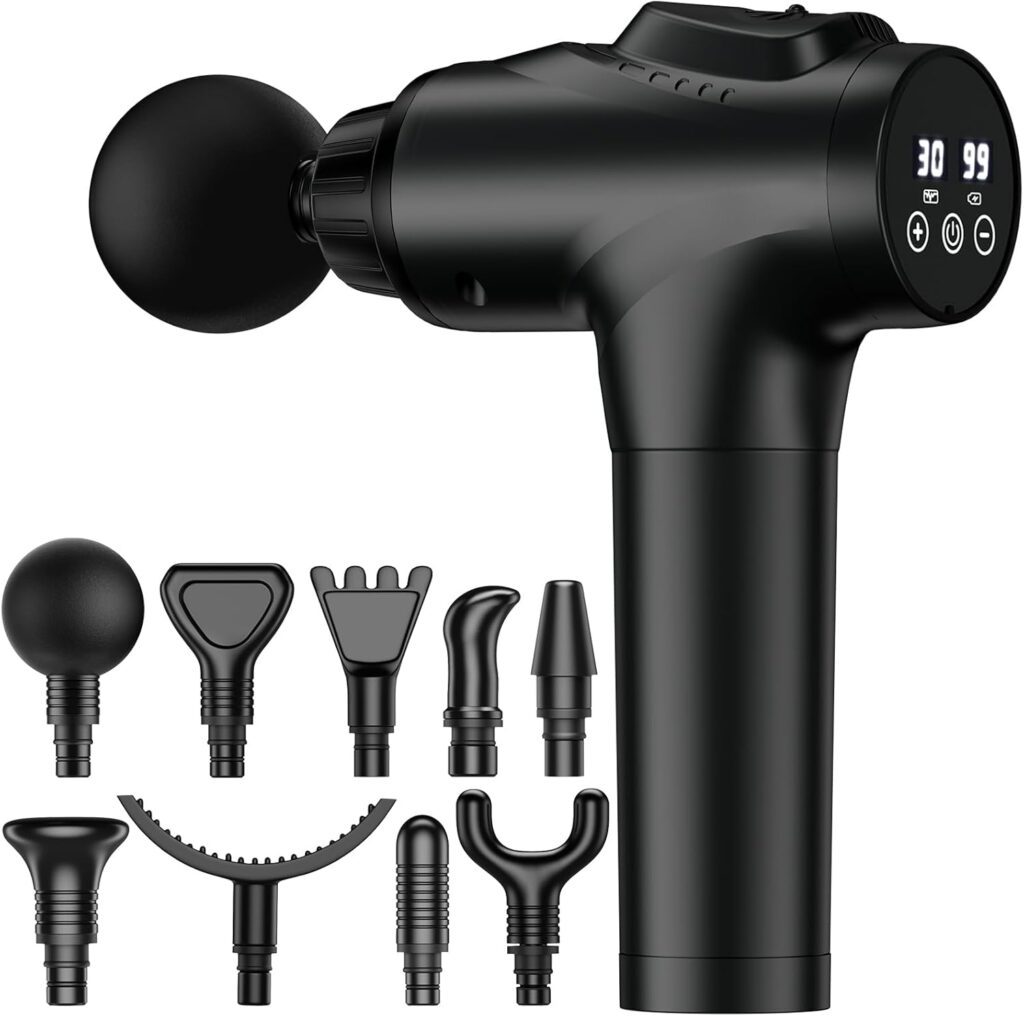 Massage Gun, Muscle Massage Gun for Athletes Handheld Electric Deep Tissue Back Massager, Percussion Massage Device for Pain Relief with 30 Speed Levels 9 Heads,Fathers Day Gifts Massage Gun, Muscle Massage Gun for Athletes Handheld Electric Deep Tissue Back Massager, Percussion Massage Device for Pain Relief with 30 Speed Levels 9 Heads,Fathers Day Gifts