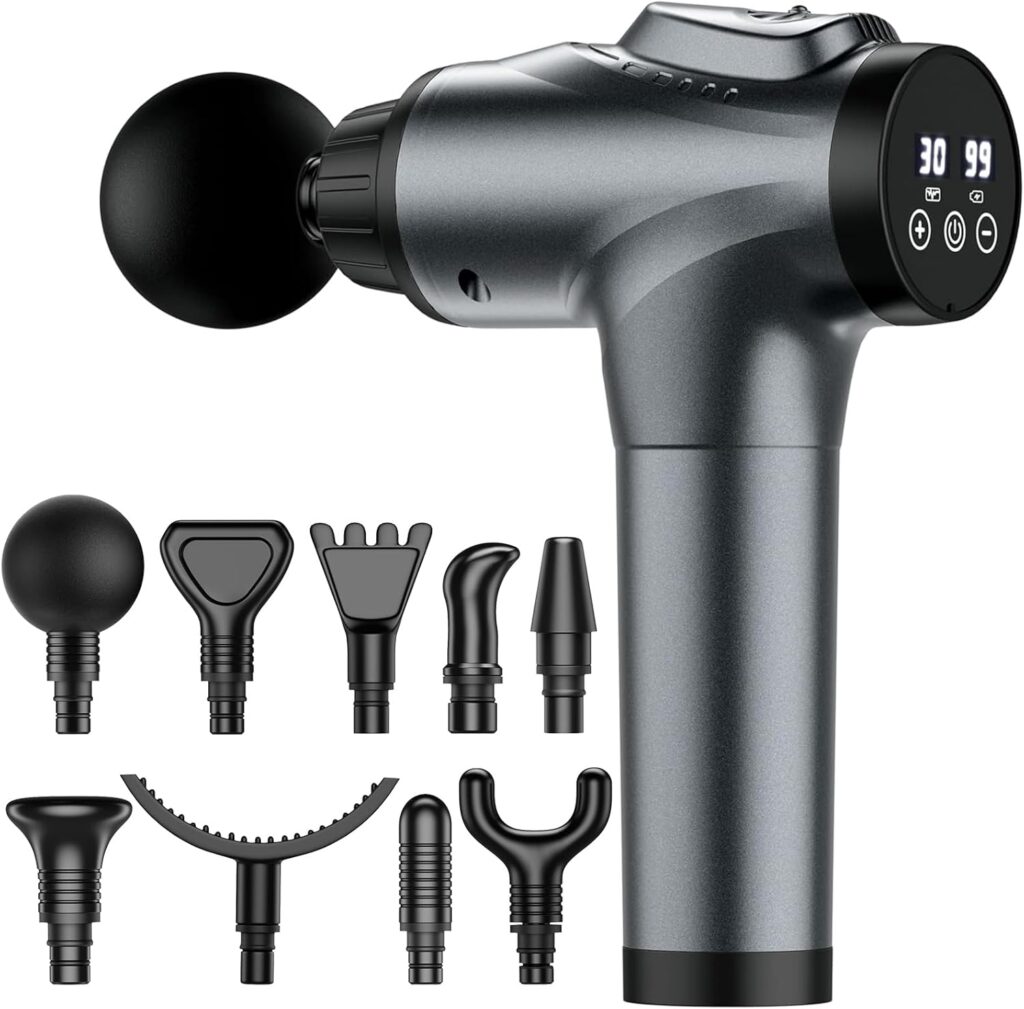 Massage Gun, Muscle Massage Gun for Athletes Handheld Electric Deep Tissue Back Massager, Percussion Massage Device for Pain Relief with 30 Speed Levels 9 Heads,Fathers Day Gifts Massage Gun, Muscle Massage Gun for Athletes Handheld Electric Deep Tissue Back Massager, Percussion Massage Device for Pain Relief with 30 Speed Levels 9 Heads,Fathers Day Gifts