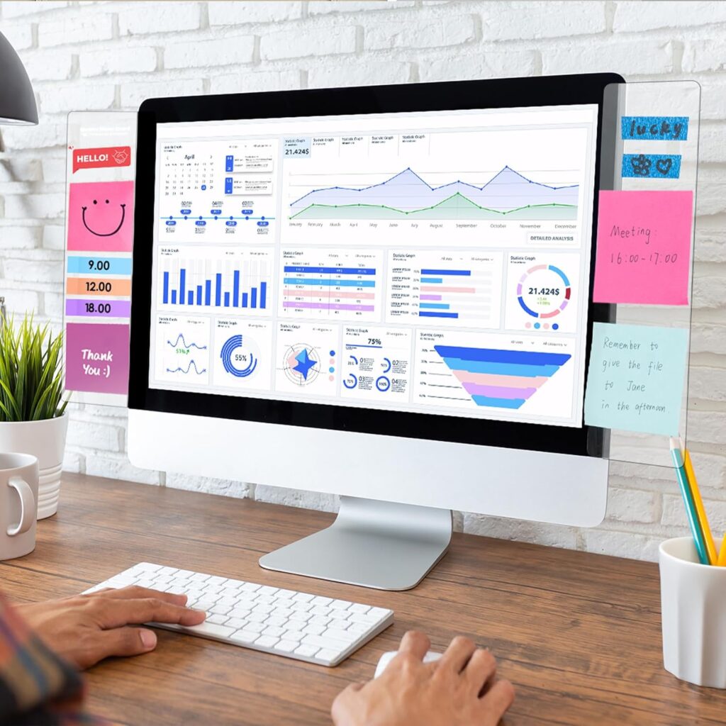 MDOZQ Office Desk Accessories 2pcs Computer Monitor Memo Board Message Board Supplies for Women Men Sticky Note Holder Home Desktop Decor MDOZQ Office Desk Accessories 2pcs Computer Monitor Memo Board Message Board Supplies for Women Men Sticky Note Holder Home Desktop Decor