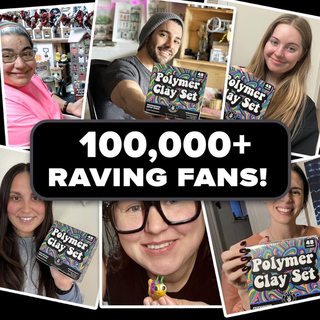 Oven Bake Polymer Clay Set, 48 Colors Modeling Clay Kit for Sculpting, Jewelry Making, Beads, Earrings, Molds, and Crafts Oven Bake Polymer Clay Set, 48 Colors Modeling Clay Kit for Sculpting, Jewelry Making, Beads, Earrings, Molds, and Crafts