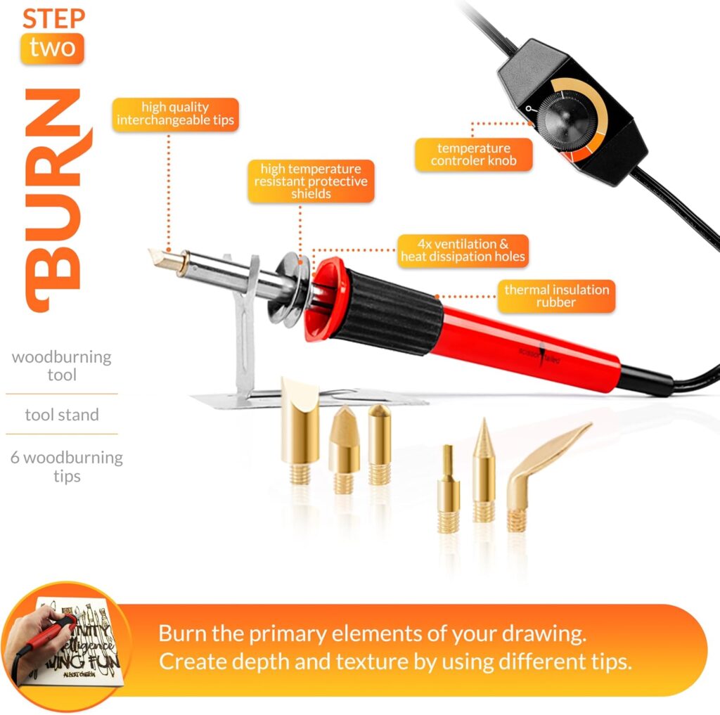 Premium Wood Burning Kit 43PCS, Dual Power Mode Wood Burner Pen Tool with 36Tips Accessories All In A Wood Storage Case - Complete Gift For An Effortlessly Mastering The Art Of Pyrography Premium Wood Burning Kit 43PCS, Dual Power Mode Wood Burner Pen Tool with 36Tips Accessories All In A Wood Storage Case - Complete Gift For An Effortlessly Mastering The Art Of Pyrography