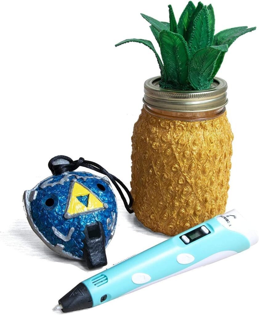 SCRIB3D P1 3D Printing Pen with Display - Includes 3D Pen, 3 Starter Colors of PLA Filament, Stencil Book + Project Guide, and Charger SCRIB3D P1 3D Printing Pen with Display - Includes 3D Pen, 3 Starter Colors of PLA Filament, Stencil Book + Project Guide, and Charger