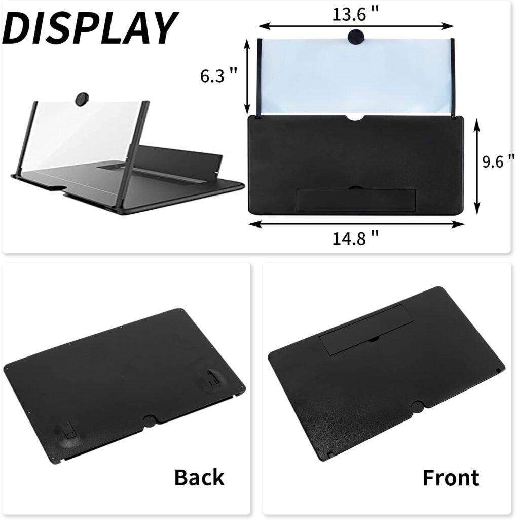 Smartphone Screen Magnifier Stand 14 Inch 3D Foldable Amplifier Stand Holder for Cell Phone Adjustable Angle for Families Mom Dad Smartphone Screen Magnifier Stand 14 Inch 3D Foldable Amplifier Stand Holder for Cell Phone Adjustable Angle for Families Mom Dad