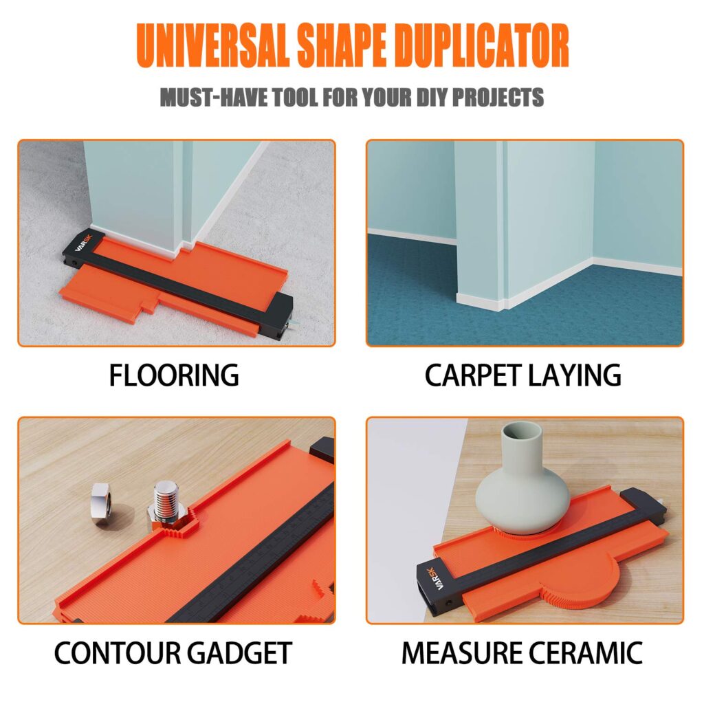 VARSK Contour Gauge Profile Tool with Light 5+10 Inch - Super Duplicator Shape and Outline Tool, Gifts for Men Dad Him, Cool Gadgets for Men DIY Handyman, Home Improvement Measuring Woodworking Tools VARSK Contour Gauge Profile Tool with Light 5+10 Inch - Super Duplicator Shape and Outline Tool, Gifts for Men Dad Him, Cool Gadgets for Men DIY Handyman, Home Improvement Measuring Woodworking Tools
