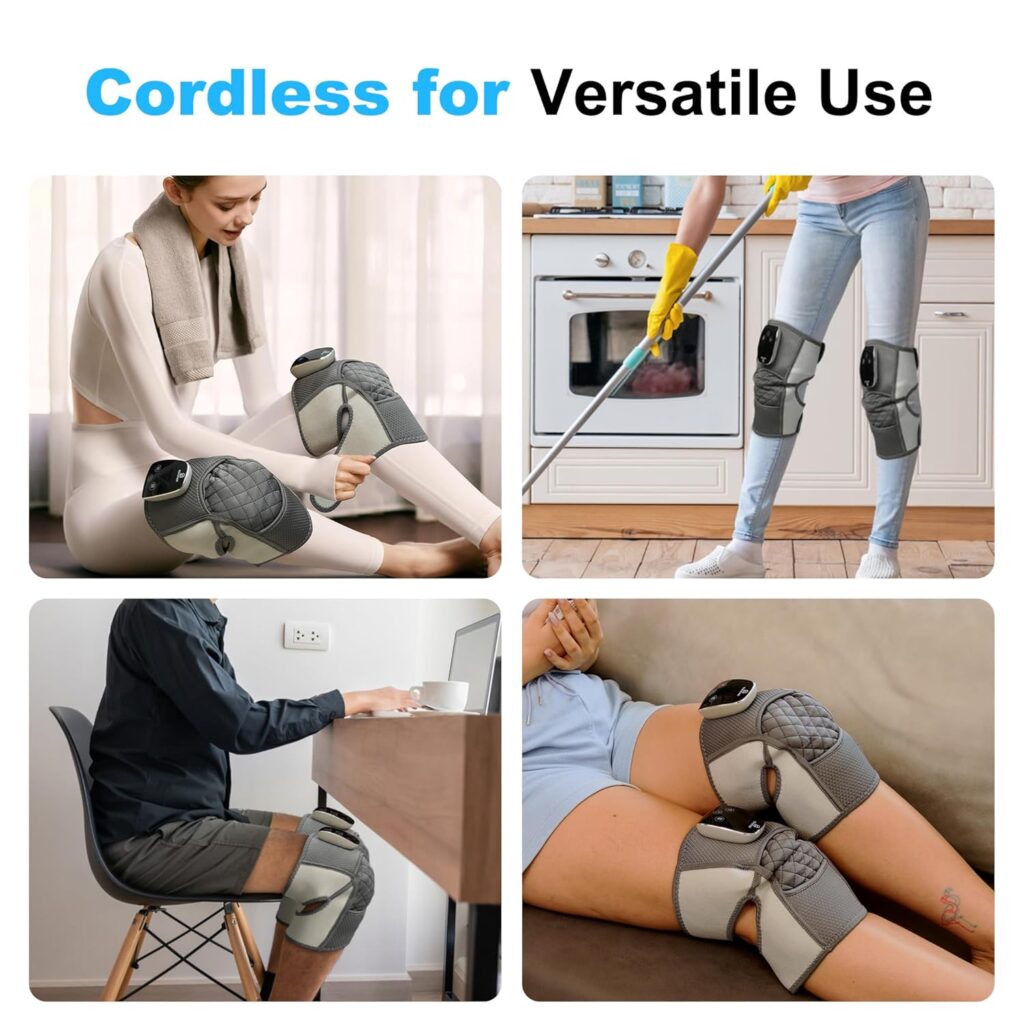 COMFIER Cordless Knee Massager with Heat, Vibration Knee Brace Wrap for Arthritis, 3-in-1 Heating Pad for Knee Shoulder Elbow, Knee Warmer, Gifts for Father Dad Men,FSA or HSA Eligible COMFIER Cordless Knee Massager with Heat, Vibration Knee Brace Wrap for Arthritis, 3-in-1 Heating Pad for Knee Shoulder Elbow, Knee Warmer, Gifts for Father Dad Men,FSA or HSA Eligible