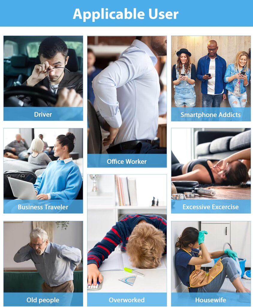 NURSAL 24 Modes TENS Unit Muscle Stimulator with Continuous Stimulation, Rechargeable Electronic Pulse Massager with 8 Pads for Back and Shoulder Pain Relief and Muscle Strength NURSAL 24 Modes TENS Unit Muscle Stimulator with Continuous Stimulation, Rechargeable Electronic Pulse Massager with 8 Pads for Back and Shoulder Pain Relief and Muscle Strength