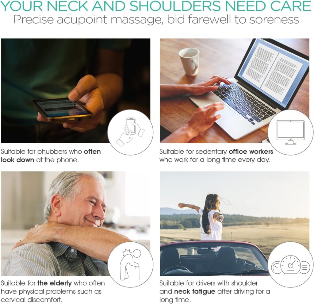 VOYOR Neck Massager Shiatsu Deep Tissue Dual Trigger Point Shoulder Massager for Pain Relief, Ergonomic Handle Design, Lightweight Portable MS110 VOYOR Neck Massager Shiatsu Deep Tissue Dual Trigger Point Shoulder Massager for Pain Relief, Ergonomic Handle Design, Lightweight Portable MS110