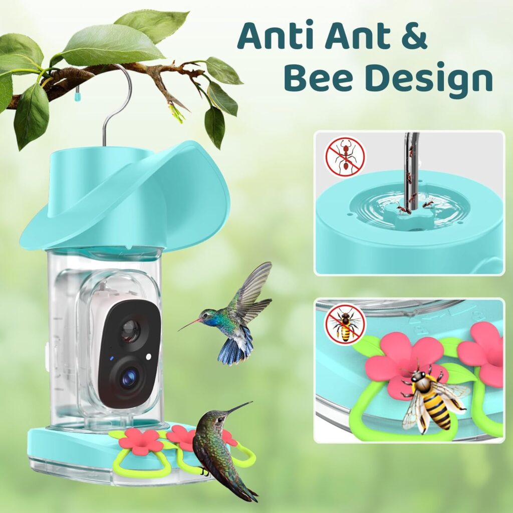 birdsnap® H53 Hummingbird Feeder with Camera 2K Live Stream 32GB Card Ant Moat Mounting Auto Notify AI Identify Bird Feeder Camera 2.4G WiFi Wireless Outdoors Bird Watching Gift for Bir d Lover birdsnap® H53 Hummingbird Feeder with Camera 2K Live Stream 32GB Card Ant Moat Mounting Auto Notify AI Identify Bird Feeder Camera 2.4G WiFi Wireless Outdoors Bird Watching Gift for Bir d Lover