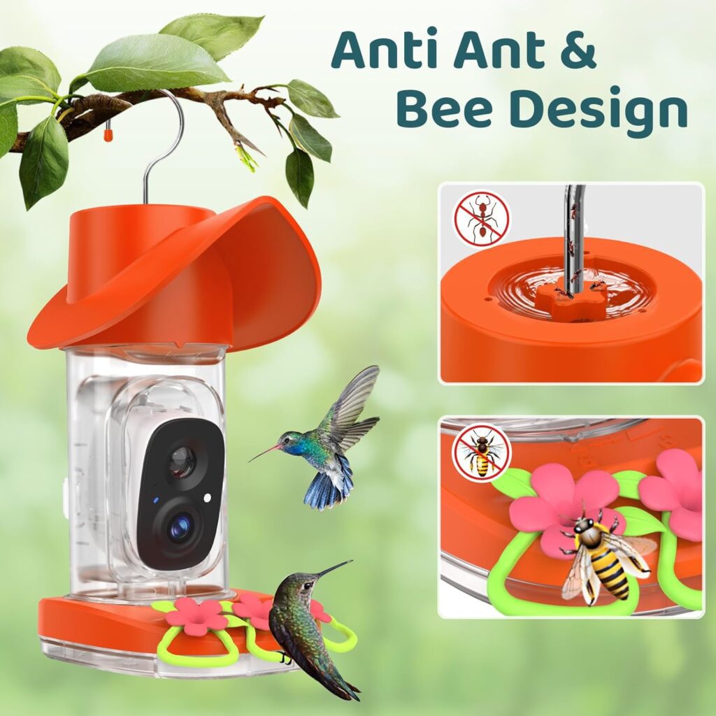 birdsnap® H53 Hummingbird Feeder with Camera 2K Live Stream 32GB Card Ant Moat Mounting Auto Notify AI Identify Bird Feeder Camera 2.4G WiFi Wireless Outdoors Bird Watching Gift for Bir d Lover birdsnap® H53 Hummingbird Feeder with Camera 2K Live Stream 32GB Card Ant Moat Mounting Auto Notify AI Identify Bird Feeder Camera 2.4G WiFi Wireless Outdoors Bird Watching Gift for Bir d Lover