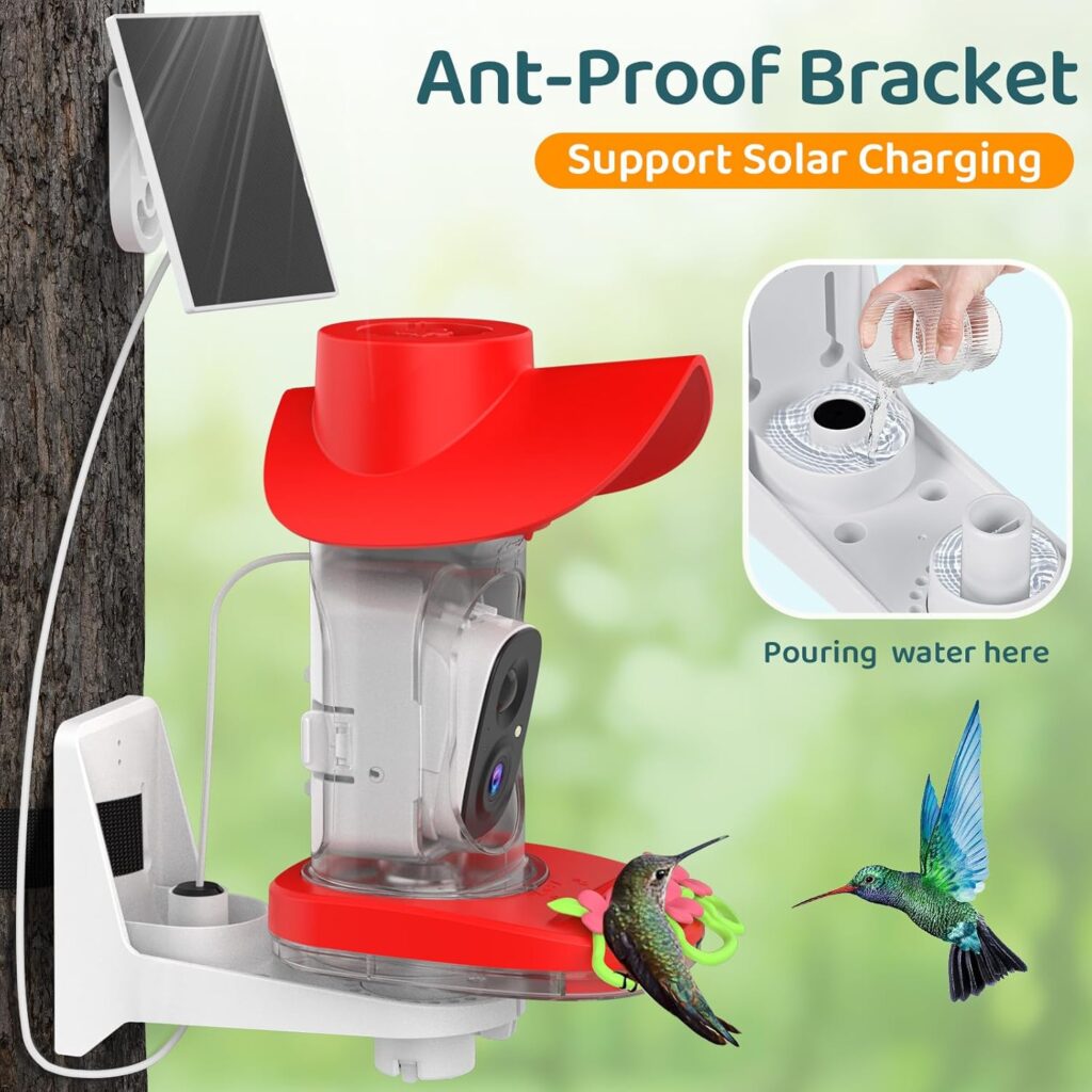 birdsnap® Hummingbird Feeder with Camera Solar Powered, 2K Live Stream AI Bird Identification with 32GB Card Ant Moat Weatherproof WiFi Smart Bird Feeder Camera for Outdoor Bir d Watching Gifts birdsnap® Hummingbird Feeder with Camera Solar Powered, 2K Live Stream AI Bird Identification with 32GB Card Ant Moat Weatherproof WiFi Smart Bird Feeder Camera for Outdoor Bir d Watching Gifts