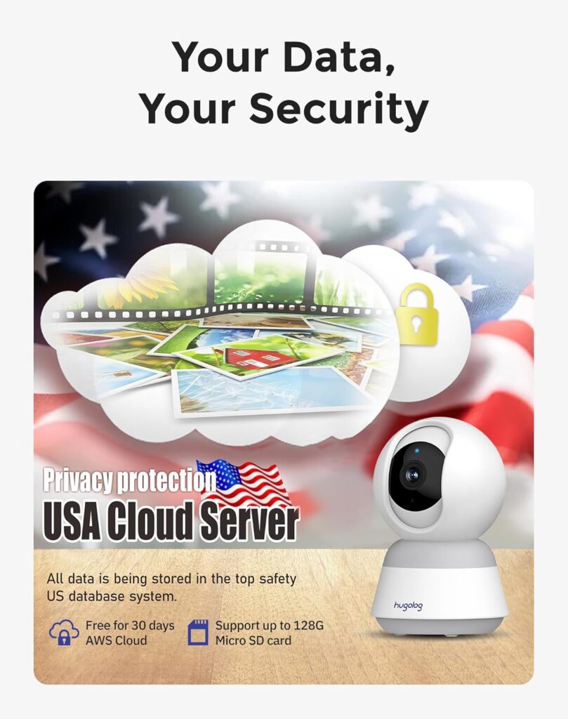 Hugolog 4K 8MP Indoor Pan/Tilt Security Camera with Auto-Focus,Ideal for Baby Monitor/Pet Camera/Home Security,Starlight Color Night Vision,Human/Pet AI,Noise Reduction,US Cloud,Works with Alexa Hugolog 4K 8MP Indoor Pan/Tilt Security Camera with Auto-Focus,Ideal for Baby Monitor/Pet Camera/Home Security,Starlight Color Night Vision,Human/Pet AI,Noise Reduction,US Cloud,Works with Alexa