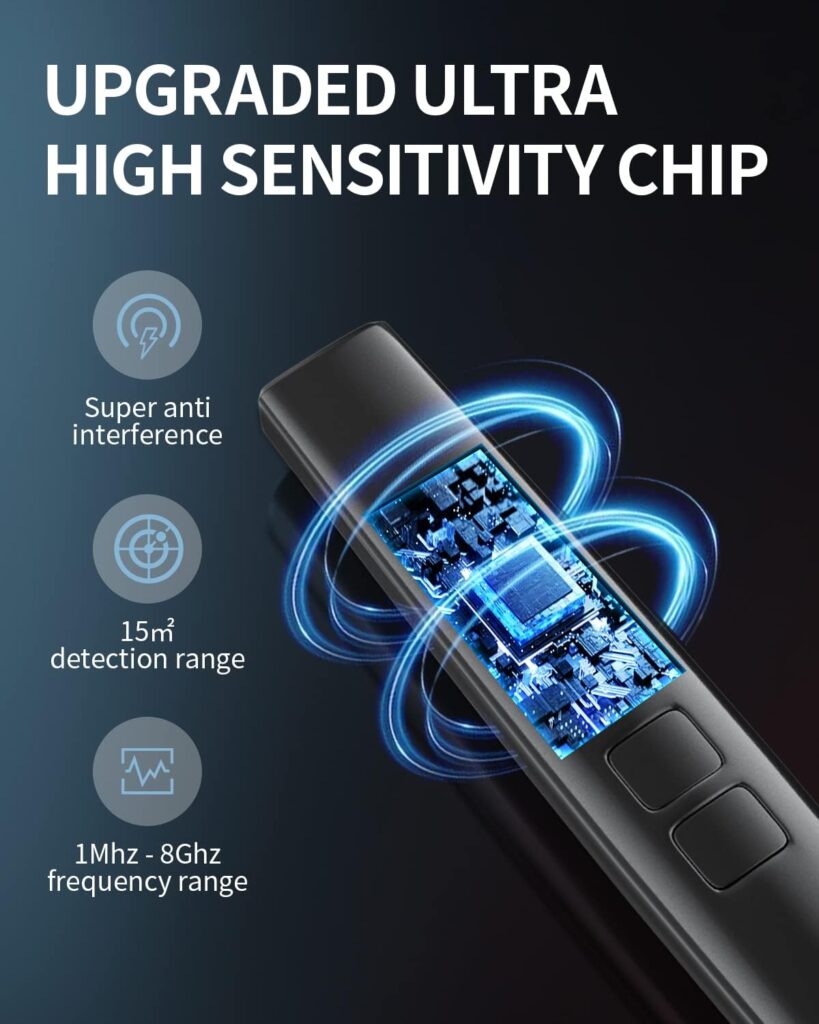 JAXTIN G9 Pro Hidden Camera Detectors, Bug Detector with Vibration Sound Alarm, Hidden Devices Detector for Listening Device, GPS Detector, Camera Detector Finder for Travel, Hotels, Offices, Cars JAXTIN G9 Pro Hidden Camera Detectors, Bug Detector with Vibration Sound Alarm, Hidden Devices Detector for Listening Device, GPS Detector, Camera Detector Finder for Travel, Hotels, Offices, Cars