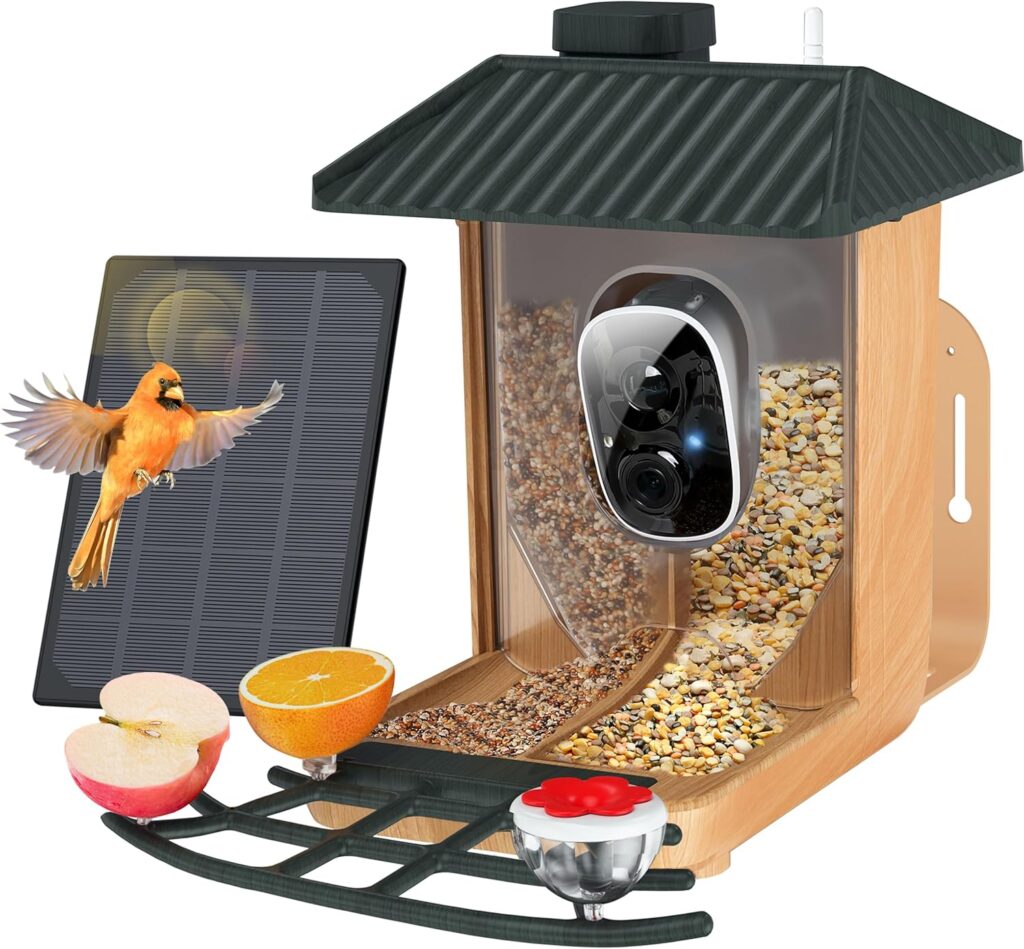 Osoeri Smart Bird Feeder with Camera, 1080P HD AI Identify Wild Bird Watching Camera, Auto Capture Bird Videos Motion Detection, DIY Add-ons Hummingbird Feeder, Bird Camera Gift for Bird Lover Osoeri Smart Bird Feeder with Camera, 1080P HD AI Identify Wild Bird Watching Camera, Auto Capture Bird Videos Motion Detection, DIY Add-ons Hummingbird Feeder, Bird Camera Gift for Bird Lover