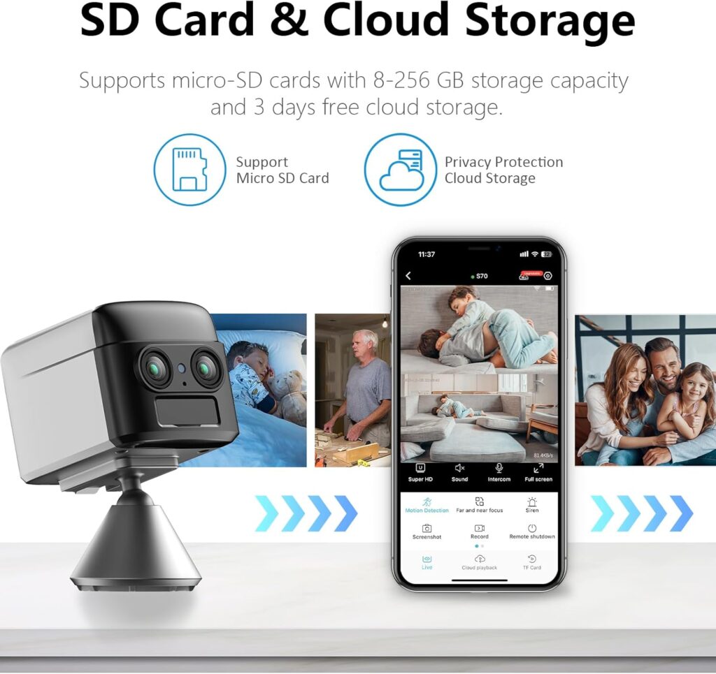 Security Camera Indoor Wireless,4K Magnetic WiFi Nanny Cam,Small Home Security Cameras with 180 Days Standby Battery Life,Auto Night Vision, AI Human Detection,2-Way Talk,Dual Lens,Works with Alexa Security Camera Indoor Wireless,4K Magnetic WiFi Nanny Cam,Small Home Security Cameras with 180 Days Standby Battery Life,Auto Night Vision, AI Human Detection,2-Way Talk,Dual Lens,Works with Alexa