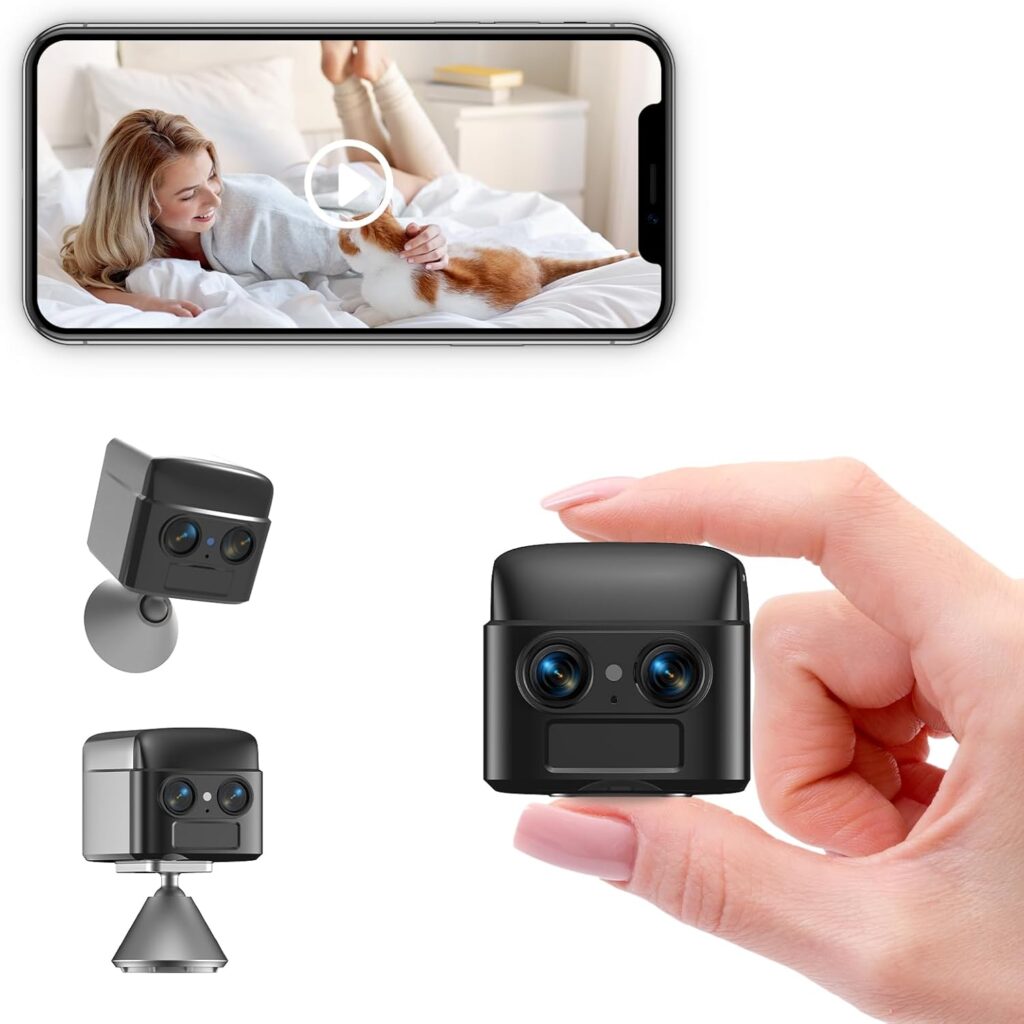 Security Camera Indoor Wireless,4K Magnetic WiFi Nanny Cam,Small Home Security Cameras with 180 Days Standby Battery Life,Auto Night Vision, AI Human Detection,2-Way Talk,Dual Lens,Works with Alexa Security Camera Indoor Wireless,4K Magnetic WiFi Nanny Cam,Small Home Security Cameras with 180 Days Standby Battery Life,Auto Night Vision, AI Human Detection,2-Way Talk,Dual Lens,Works with Alexa