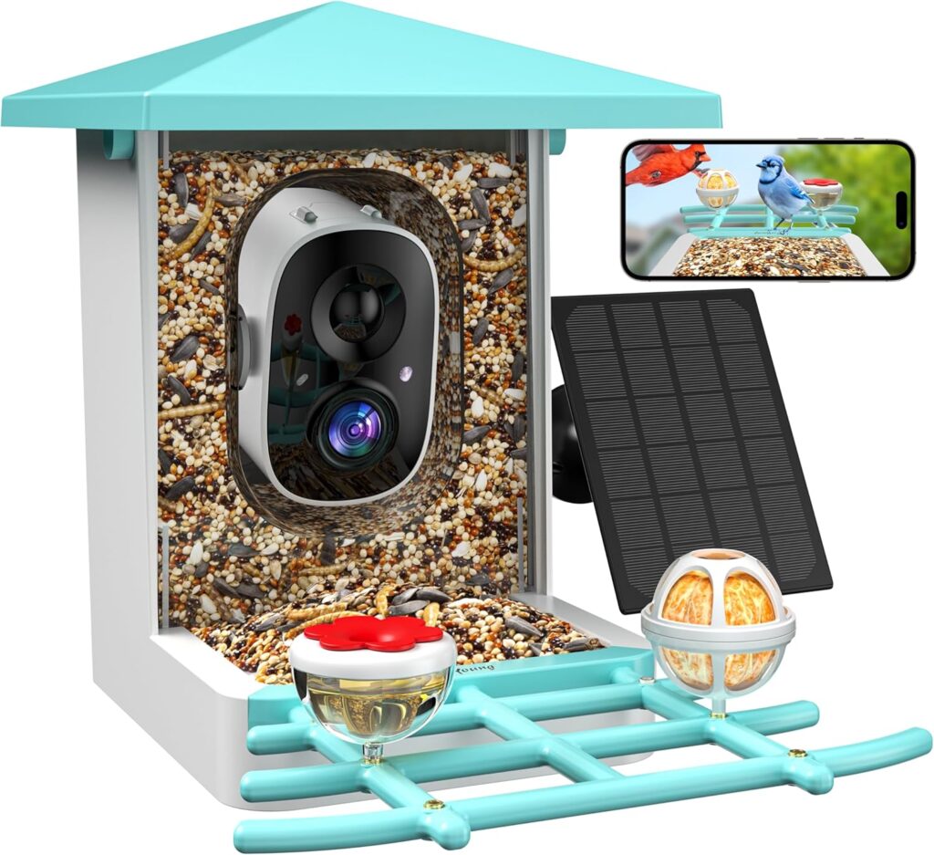 Smart Bird Feeder with Camera, AI Identify 16,000+ Birds, 5W Solar, 170° View, Motion Detection – Ideal Gift for Bird Lovers Smart Bird Feeder with Camera, AI Identify 16,000+ Birds, 5W Solar, 170° View, Motion Detection – Ideal Gift for Bird Lovers