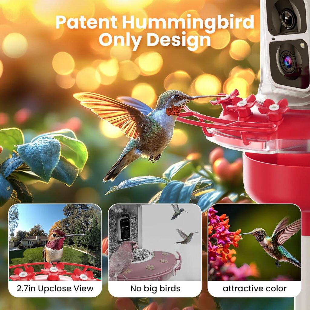 Soliom Humbirdy-The Original Hummingbird Feeder Camera 2K with Updated Structure for Leak Proof,Ant Moat, Bird Watching with AI Identify Bird Species,3 Feeding Ports, Gifts Ideas for Family (16 OZ) Soliom Humbirdy-The Original Hummingbird Feeder Camera 2K with Updated Structure for Leak Proof,Ant Moat, Bird Watching with AI Identify Bird Species,3 Feeding Ports, Gifts Ideas for Family (16 OZ)